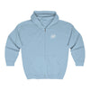 Save Our Turtles Full Zip Hooded Sweatshirt light blue front