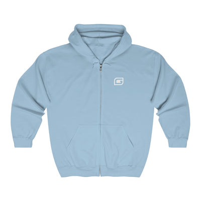 Save Our Turtles Full Zip Hooded Sweatshirt light blue front