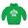 Save Our Turtles Hooded Sweatshirt/Hoodie green back