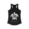 Women's Save Our Turtles Racerback Tank black front