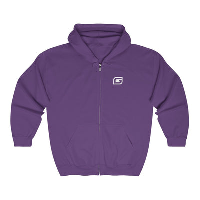Save Our Turtles Full Zip Hooded Sweatshirt purple front