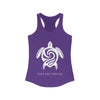 Women's Save Our Turtles Racerback Tank purple front
