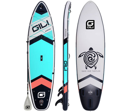 GILI komodo inflatable paddle board teal