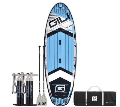 GILI 12' Manta inflatable paddle board package in Blue