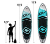 GILI Meno Teal paddle board sizing comparison