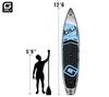 GILI 12'6 Meno inflatable paddle board sizing comparison