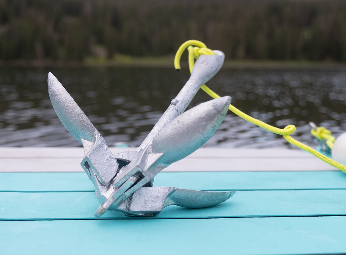 FUSIGO Boat Kayak Anchor Kit - 3.3lb Folding Anchor With 43ft Rope For SUP, Canoes & Small Boats
