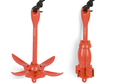 Folding Kayak/SUP Grapnel Anchor, Coral Coated