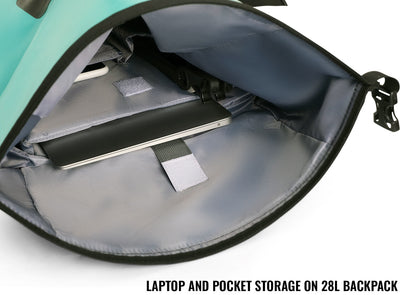 Waterproof Backpack Roll-Top laptop and pocket storage