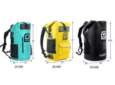 GILI Waterproof Backpack Roll-Top size and dimension